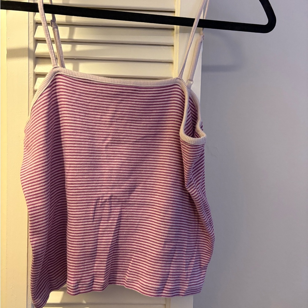 Levi's Purple Striped Cropped Camisole